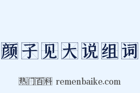 颜子见大说组词是什么意思的图片